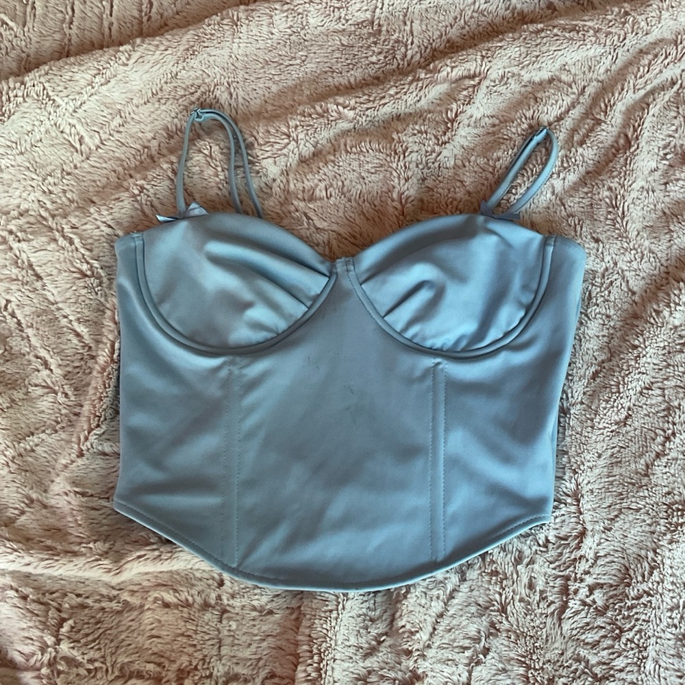 Forever 21 Light Blue Crop Top
